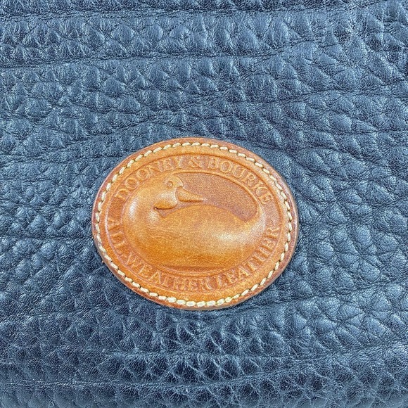 Vintage‎ Dooney & Bourke Bag Womens Black Brown Leather Crossbody Purse USA 90s - Picture 2 of 16